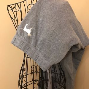 Light gray PINK boyfriend sweatpants